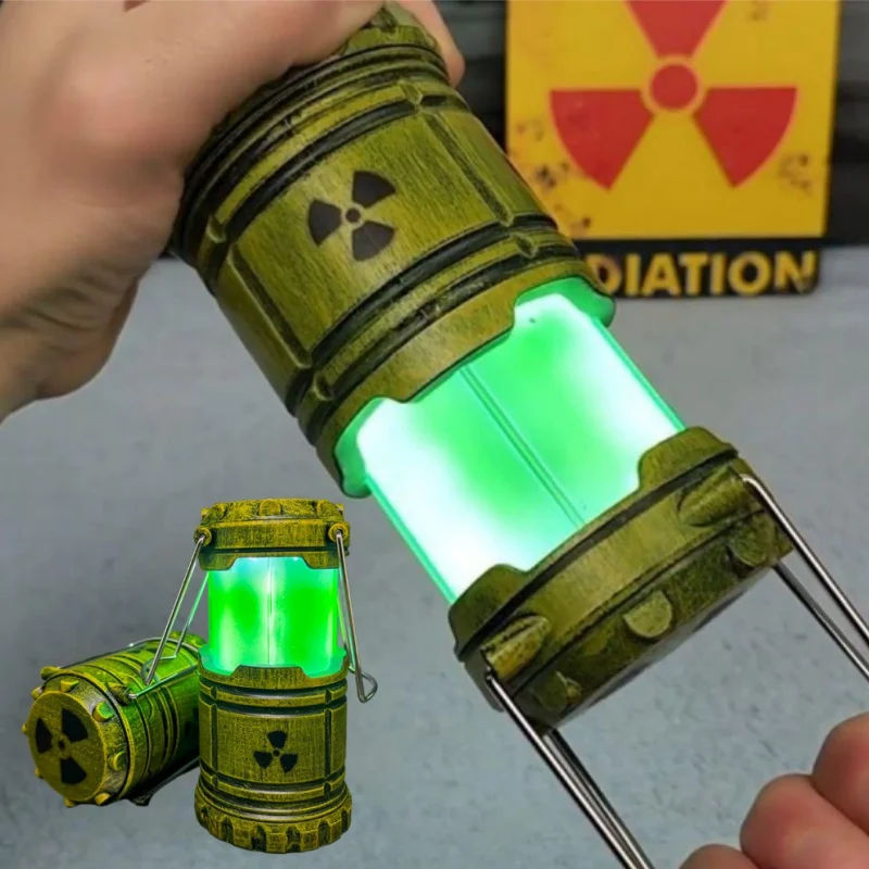 Nuclear Energy Night Light Portable Mini Reactor Lamp Radiation Atmosphere Lantern Battery Operated Decorative Artifact