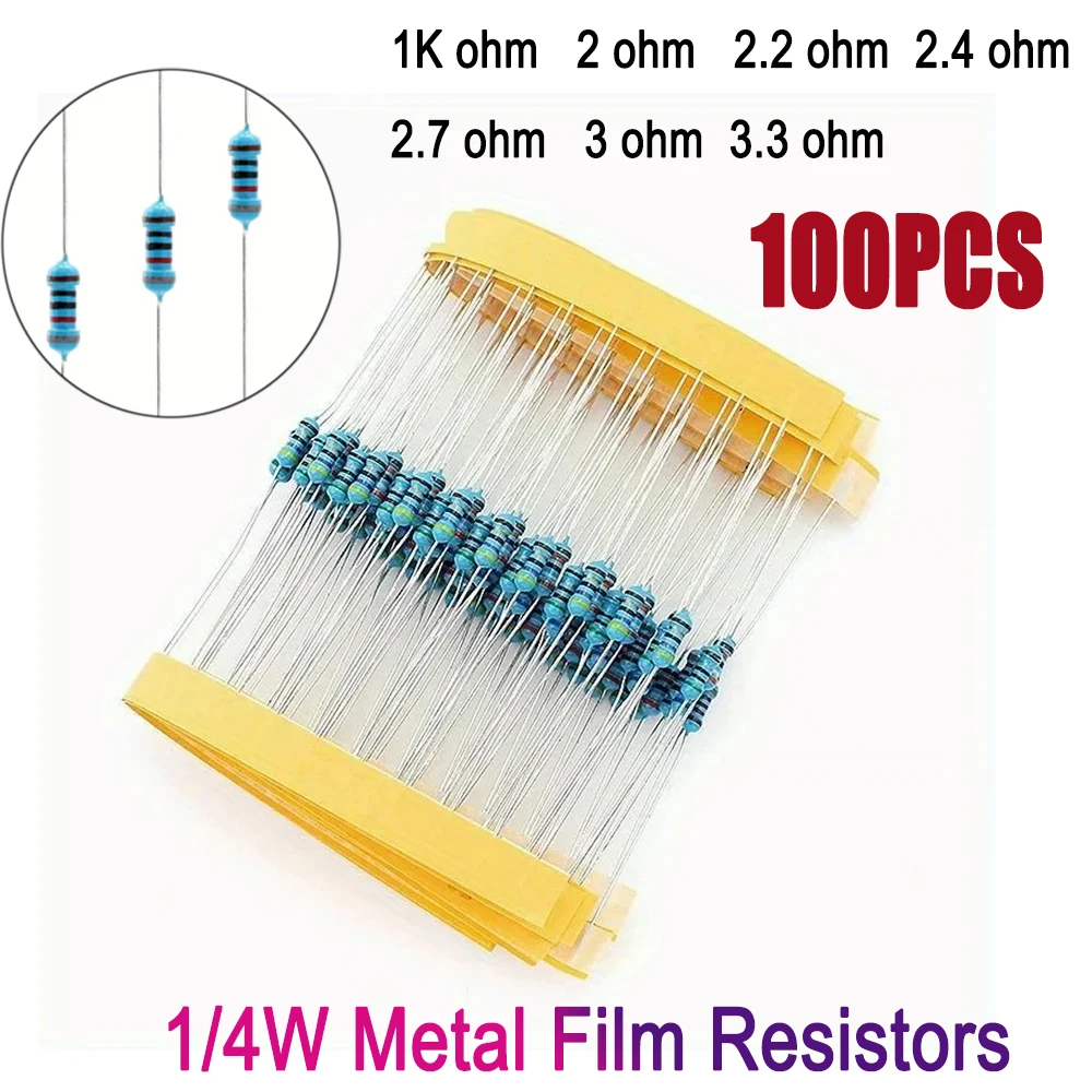 100Pcs 1/4W Metal F…