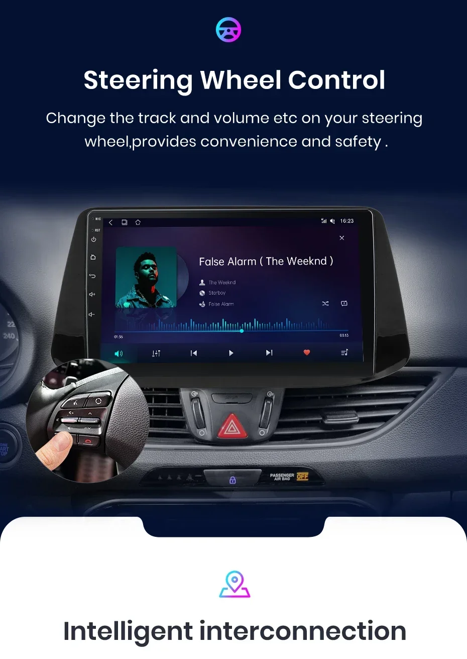 Junsun drahtloses Carplay Android Autoradio für Hyundai i30 Auto intelligente Systeme rds bt dsp 2 din Autoradio – Detail 13