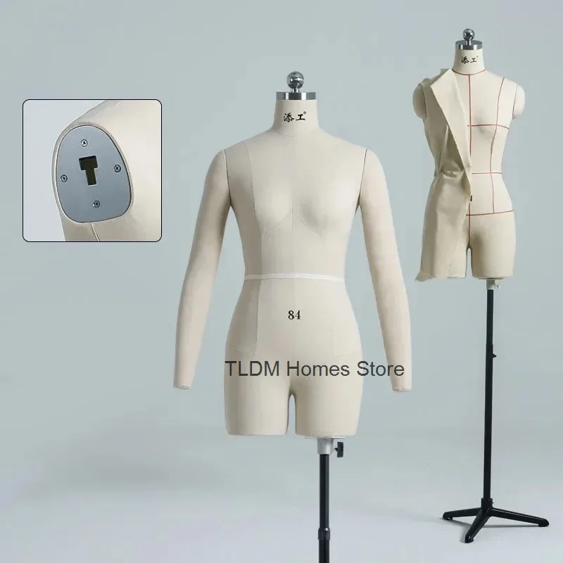 Female Half Body Model Tailor Professional Mannequins Modern Sewing Mannequin Hanging Buckle Shoulder for Clothing Design Model