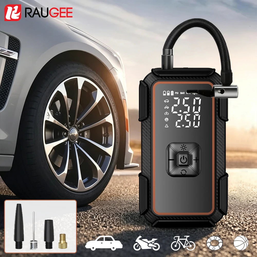 

Tire Inflator Portable Car Air Compressor Cordless Tires Air Pump for Car Motorcycle and Bicycle with LED Light Digital Display