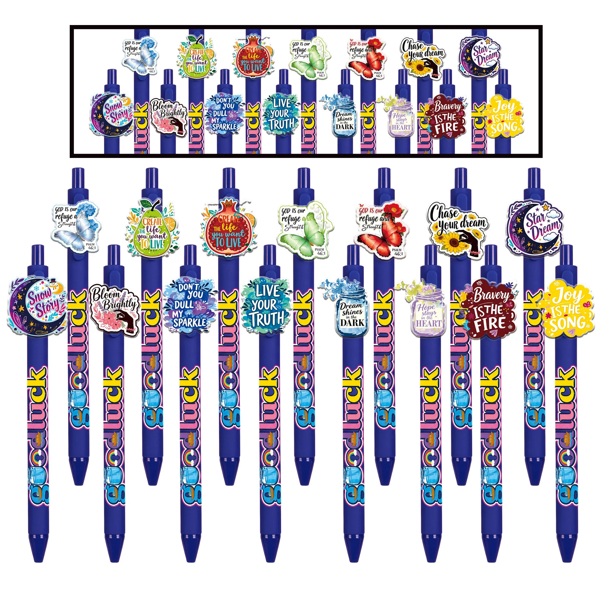 

Набор из 15 ручек с библейскими цитатами: серия «Христианская Библия», тематика «Цитаты из Библии для исцеления», нейтральные ручки для студентов, идеальный подарок для письма