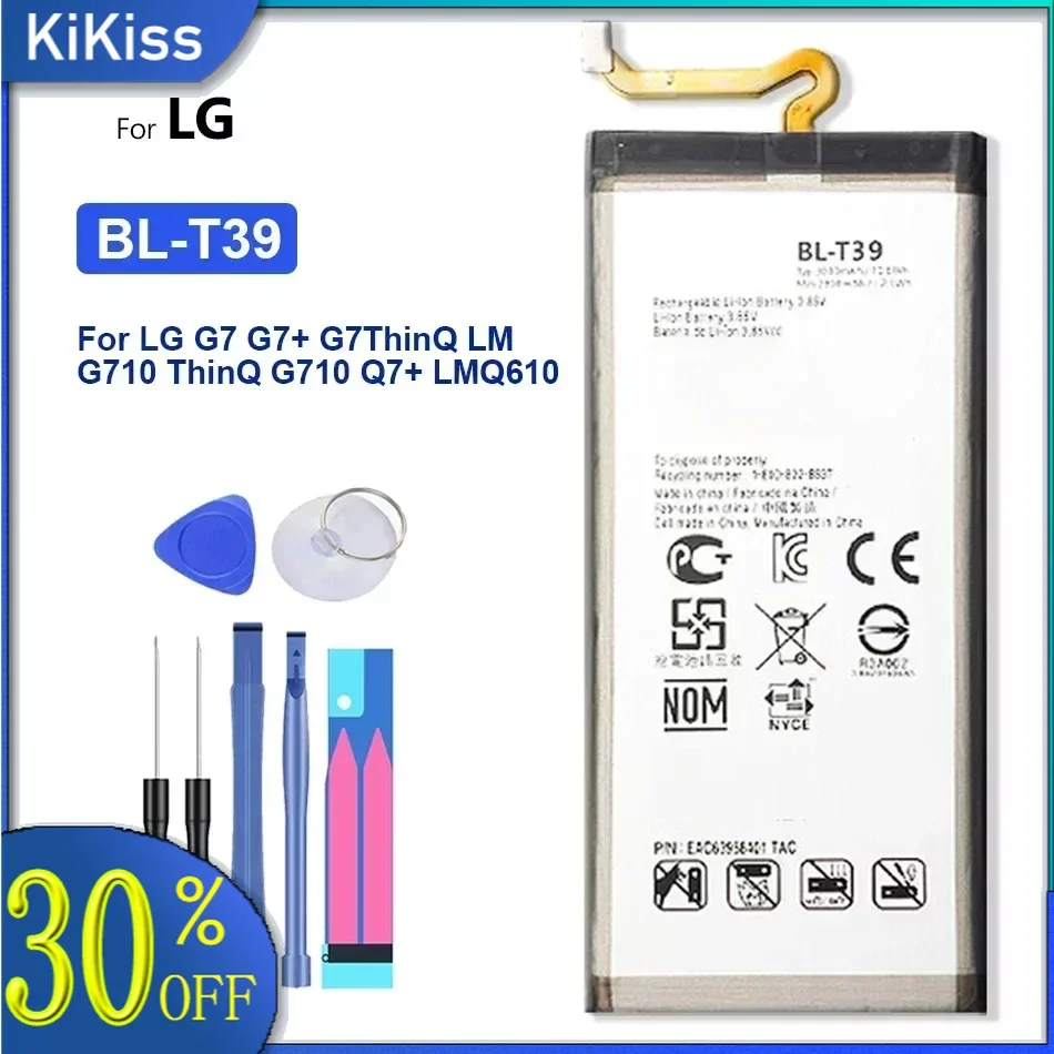 

BL-T39 Battery For LG G7 G7+ G7ThinQ LM G710 ThinQ Q7+ LMQ610 Mobile Phone Bateria + Free Tool