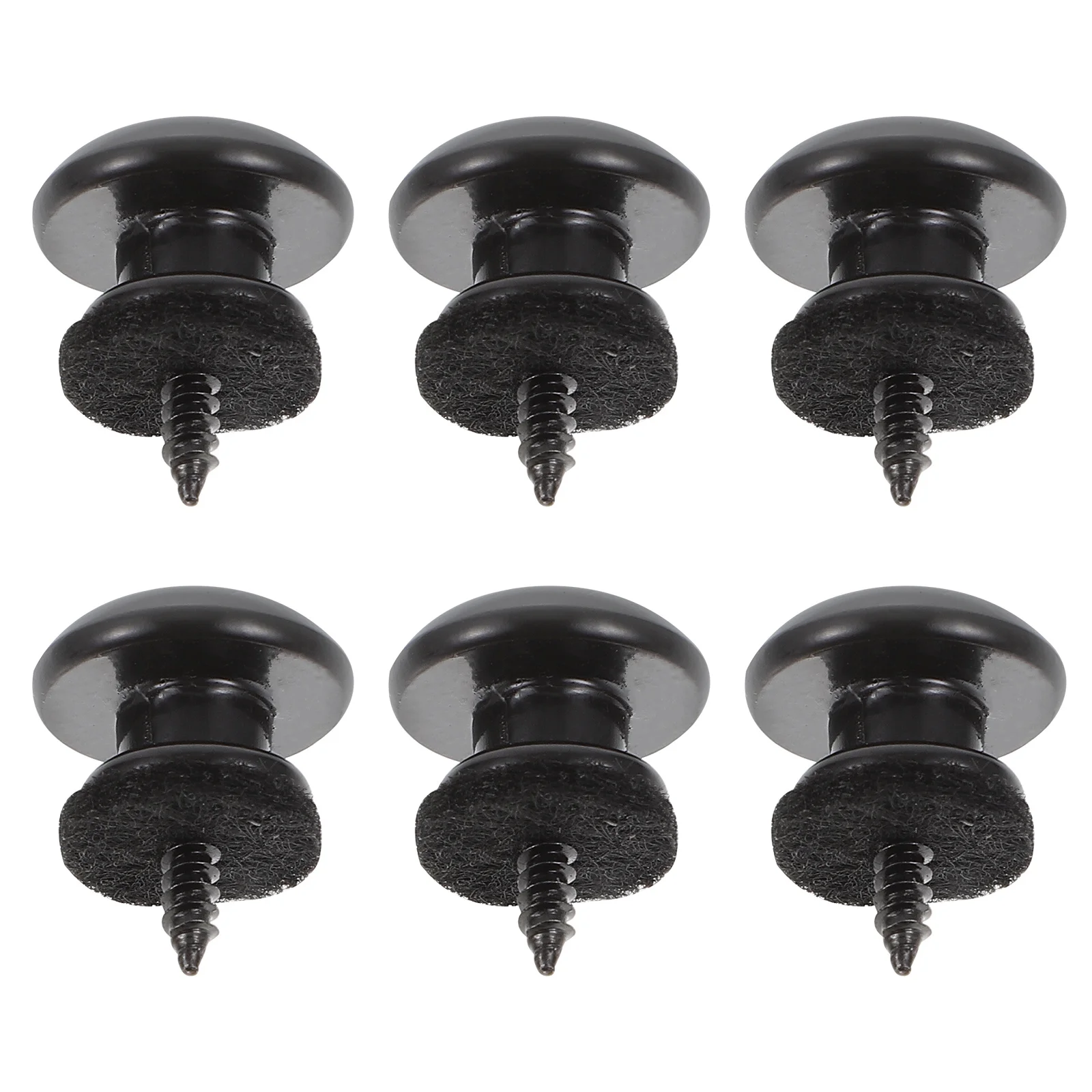 

6 Pcs Guitar Straps Ukulele Buckles Lock Buttons for Black Instrument Accessories Metal