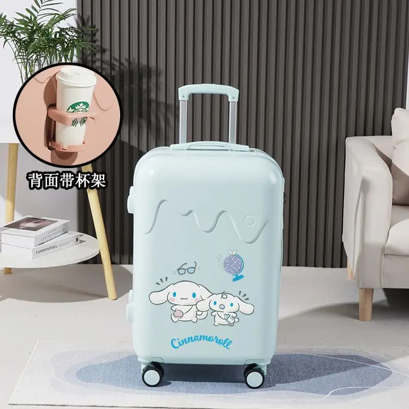 

Cinnamoroll Anime Kawaii Sanrio Luggage Portable Case Cute Cartoon Ins Trolley Boarding Travel Password Box Gifts for Girls