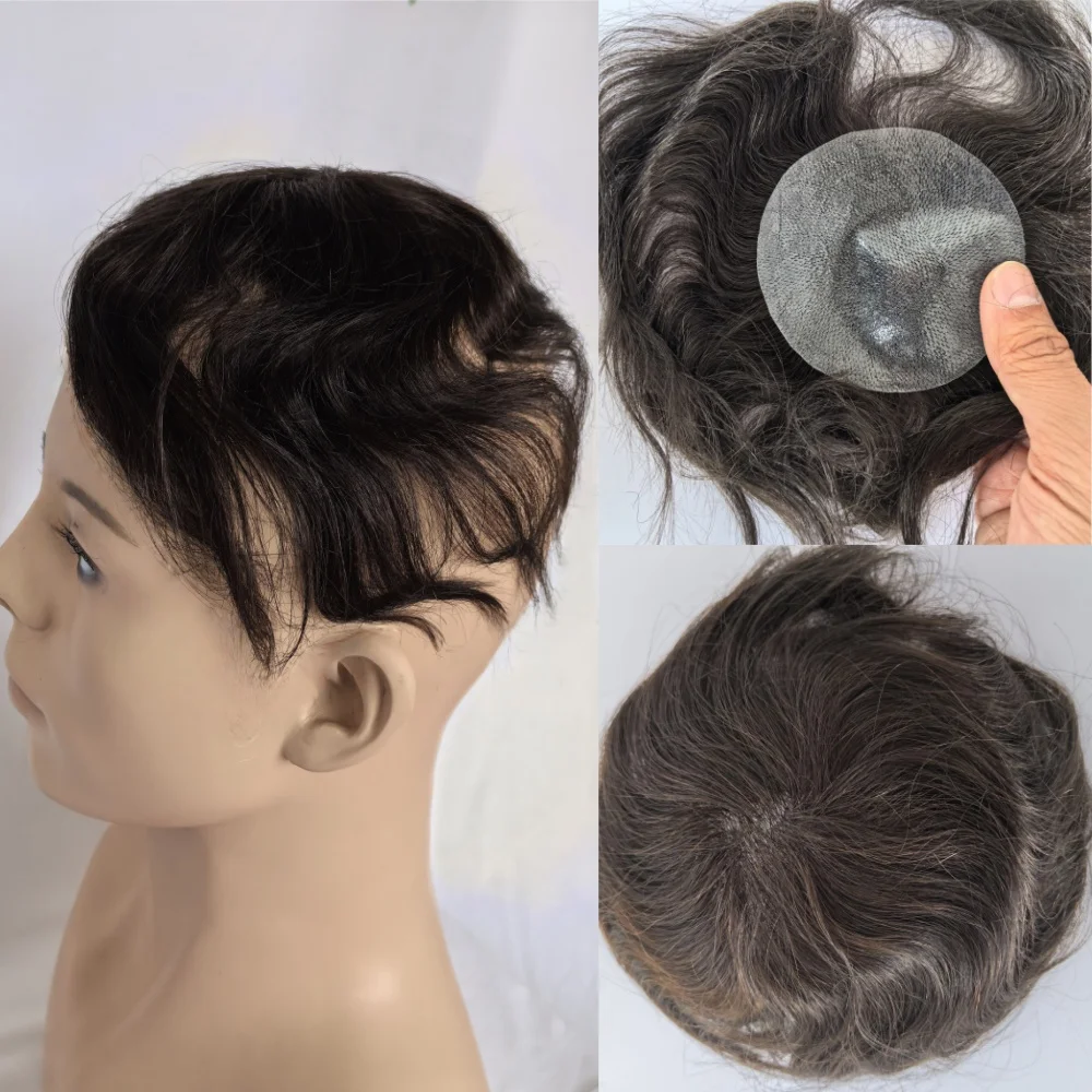Men's Ultra-Thin 8x8cm PU Bald Spot Solution