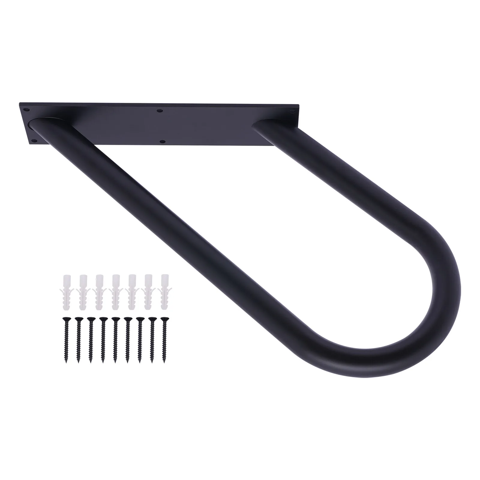 20" U-shaped Handrail Railing for Outdoor/Indoor Steps Wall-Mount Step Hand Rail