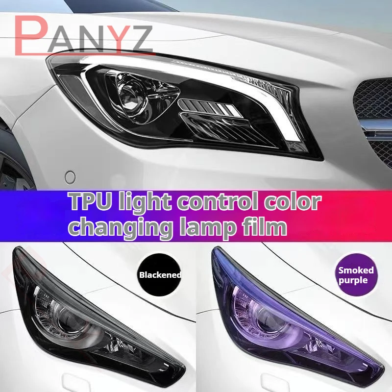 TPU Car Headlight Protective Film Clear to Black/Purple Intelligent UV TPU Self Healing Anti scrastch For Audi Toyota Peugeot