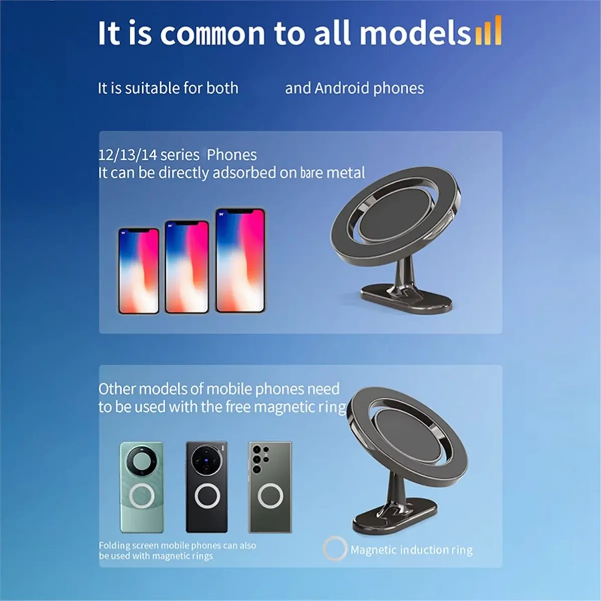B21B 360 Rotation Car Phone Holder Air Vent Clip Navigation Stand Telescopic Air Outlet Phone Support A