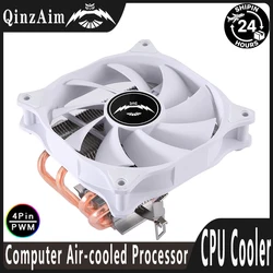 QiuzAim PC procesador de radiador de núcleo de cobre eficiente ventilador de CPU 4 pines/PWM instalación de refrigeración por aire LGA1150 1151 1155 1156 1200