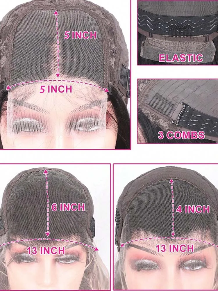 42 Polegada cachos birmanos 13x4 perucas de cabelo humano onda de água perucas dianteiras do laço cabelo humano ultra-fino renda 0.1 milímetros molhado