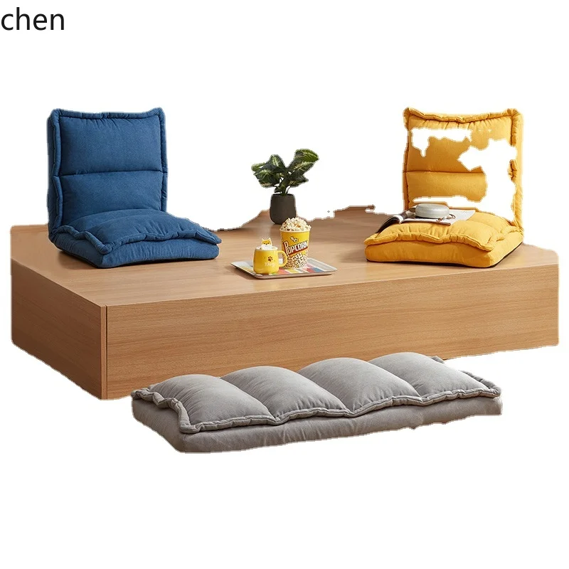 YFY Balcony Velvet Linen Small Apartment Lazy Sofa Single Armchair