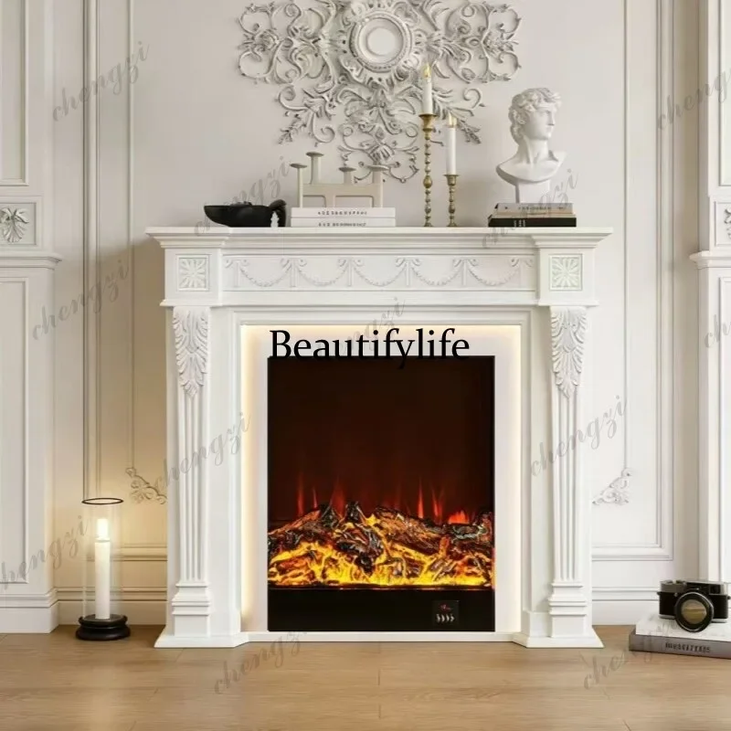 a55 French Fireplace Cabinet Simulation Fire Heating Fireplace Decorative Cabinet American Fireplace Xuan Cabinet Living Room Do
