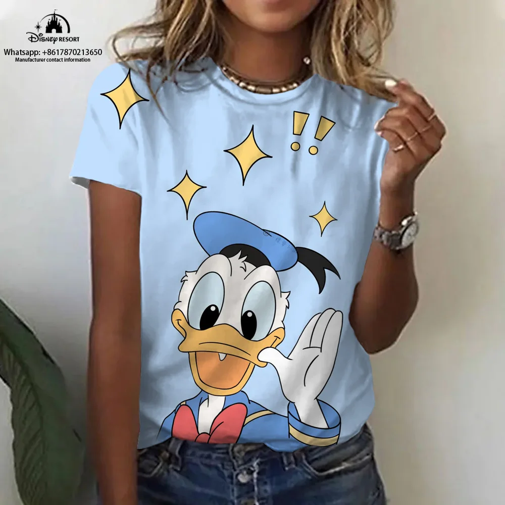 

Womens Mickey Minnie Graphic T-Shirt Summer Clothes Fashion Women Tops Cute Short Sleeve Printed T-Shirt Clothing T-Shirt