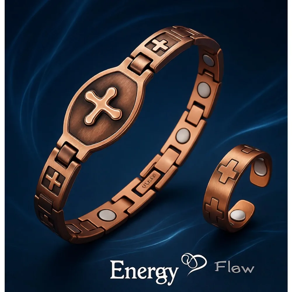 

Магнитный регулируемый браслет из чистой меди для женщин с инструментом для определения размера