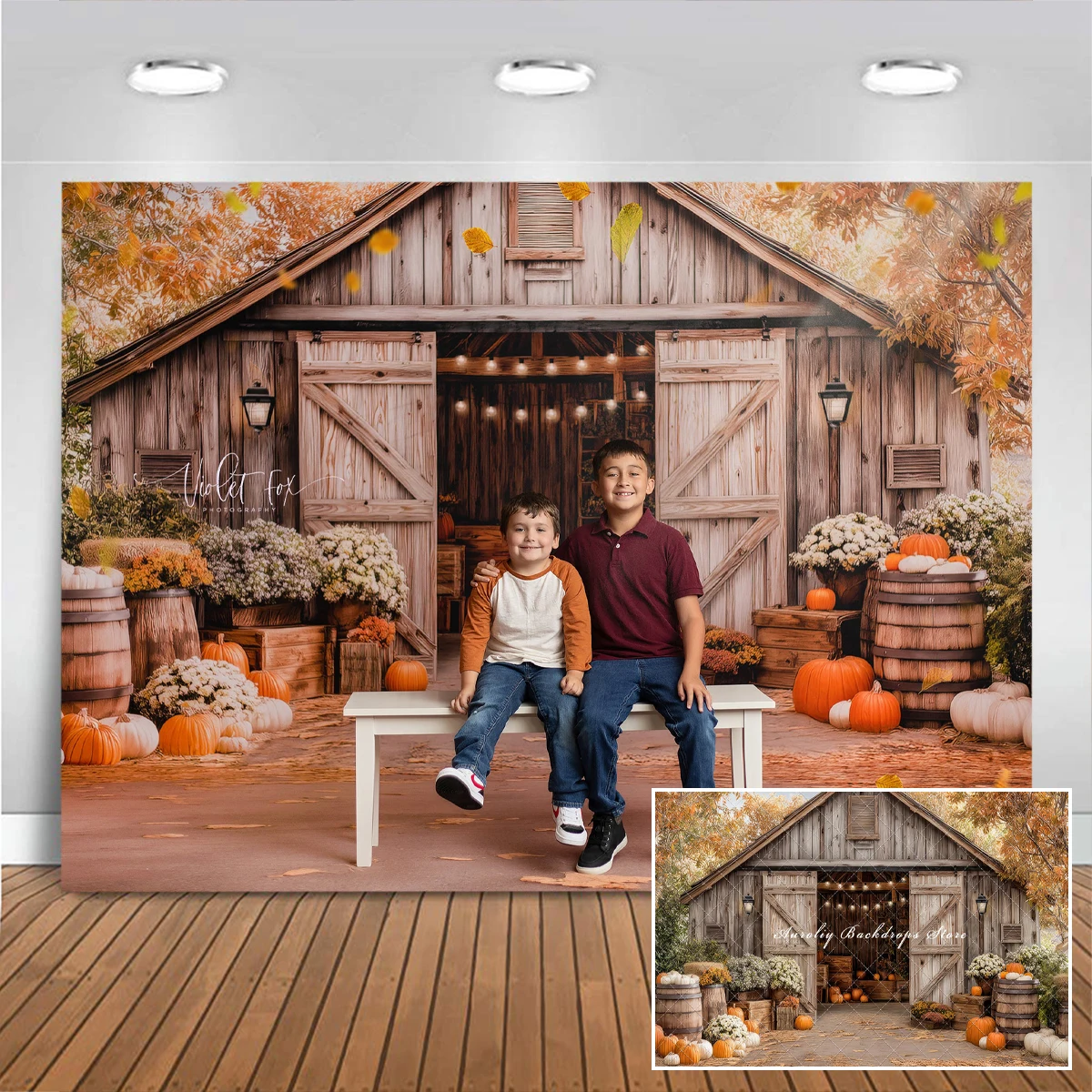 

Harvest Haven Farms Backdrops Child Baby Photo Props Adult Kids Decors Halloween Rural Barn Photography Studio Backgrounds