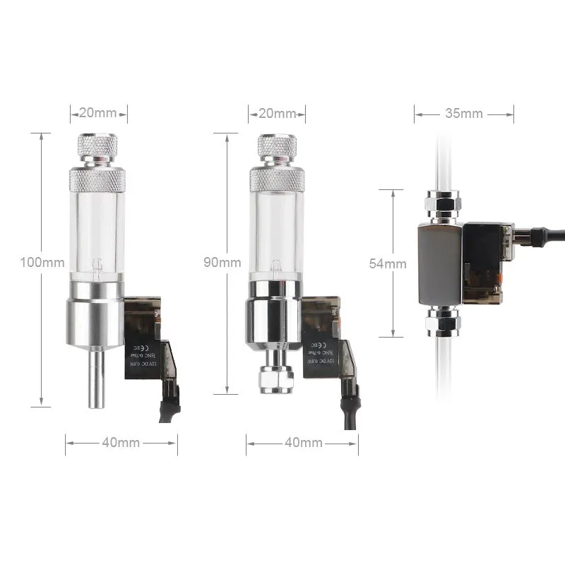 수족관 CO2 버블 카운터 레귤레이터, CO2 반응 제어 시스템, 마그네틱 솔레노이드 키트, 체크 밸브, 어항 액세서리