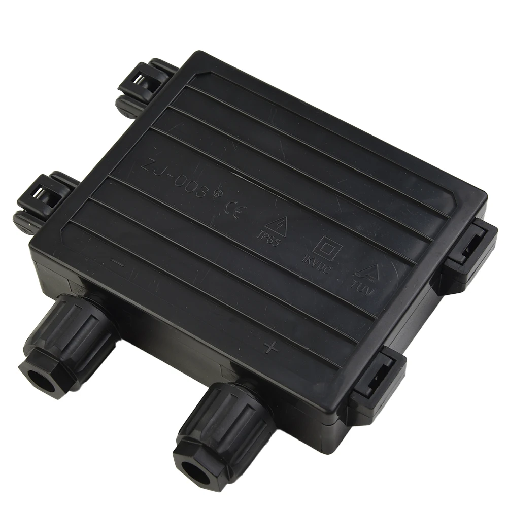 Black DC 1000V IP65 6.5A PV Module Box Junction Box Junction Box PV Panel Solar 50W-120W 6A Cable Connector Kit
