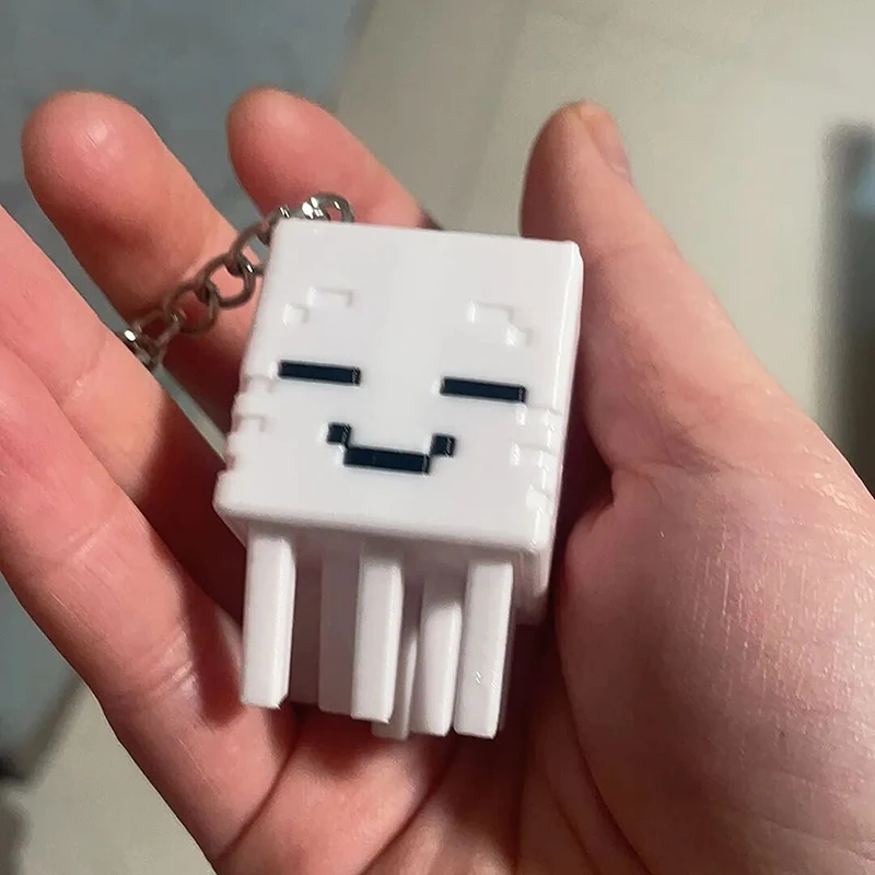 Game Ghast Cosplay Schlüsselanhänger Kawaii 3D-Druck Schlüsselring Schlüsselkette Desktop-Dekoration Taschenzubehör Ornament Requisite – Detail 6