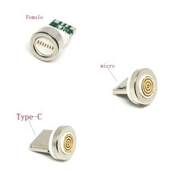 Magnetic Charging Cable Adapter Connector Tips Head for Type C Micro USB 3A Fast Charging 7pin Magnetic Tips Plug