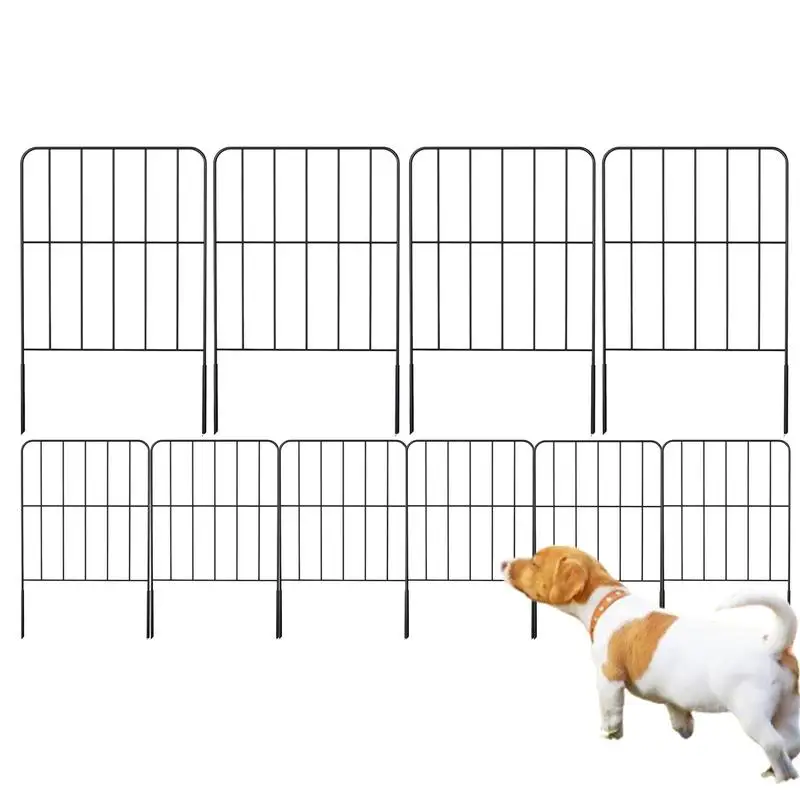 Decorative Fence Rustproof Metal No Dig Fence Animal Barrier 10PCS Decorative Garden Fences And Borders For Yard Patio Outdoor