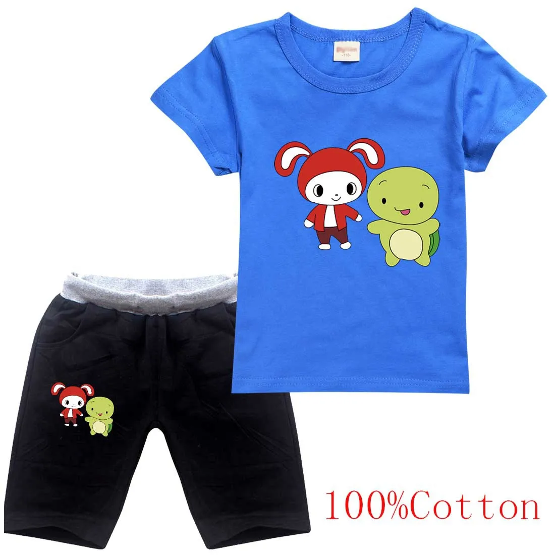 JJ Mikey Maizen Girls Boys Clothes Set Summer Kids Tshirt Pants Casual Sport Suits 2pcs Maizen JJ T-shirt Tracksuit Outfits