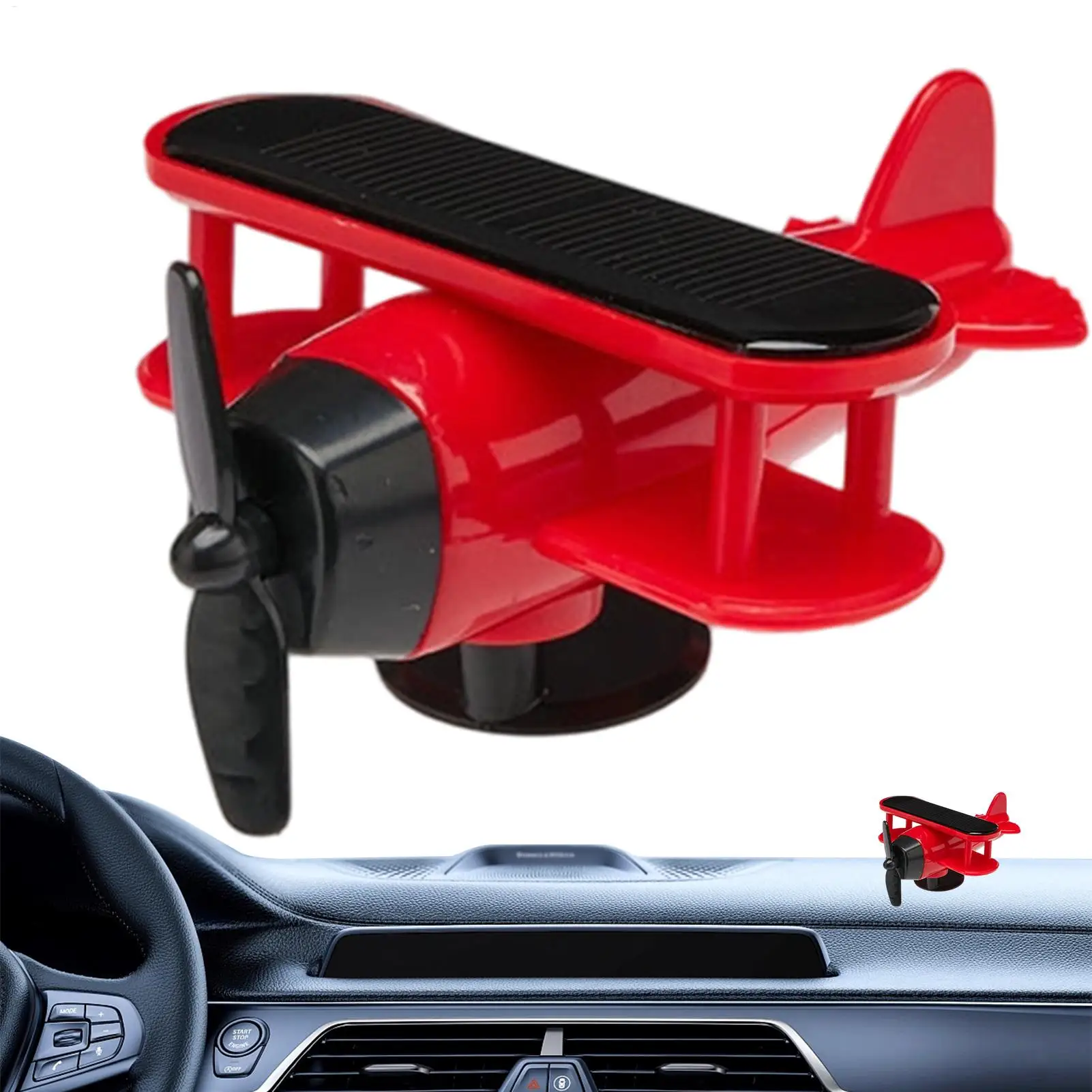 Solar Powered Airplane For Car Light Activated 360-Degree Aircraft Home Decor Rotation Airplane Dashboard Figures For Home Dash