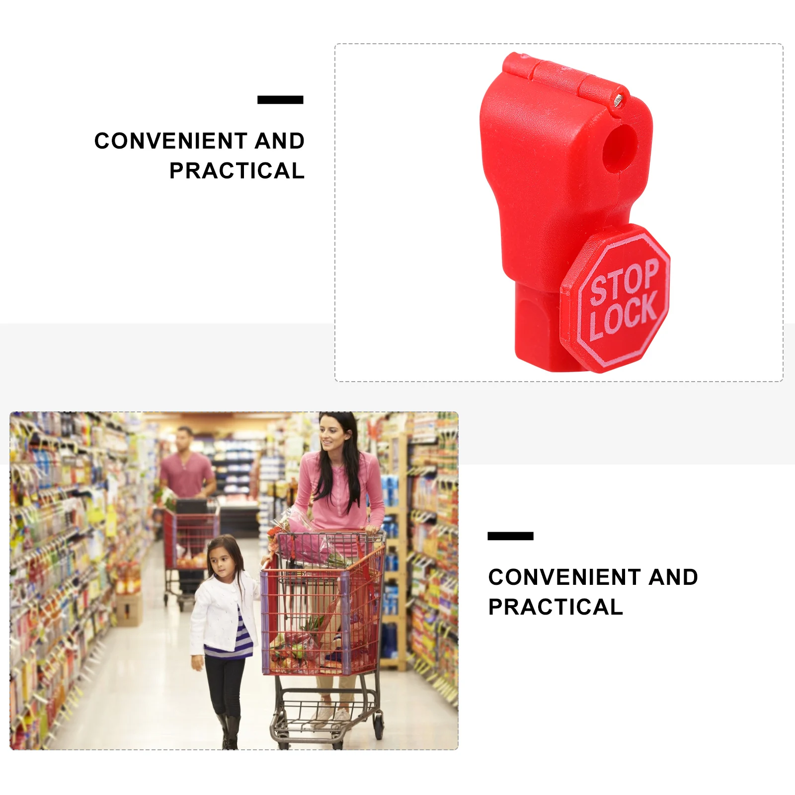 

10pcs Display Anti-theft Hook Locks Peg Lightweight Plastic Easy Installation Counter Protection Storage