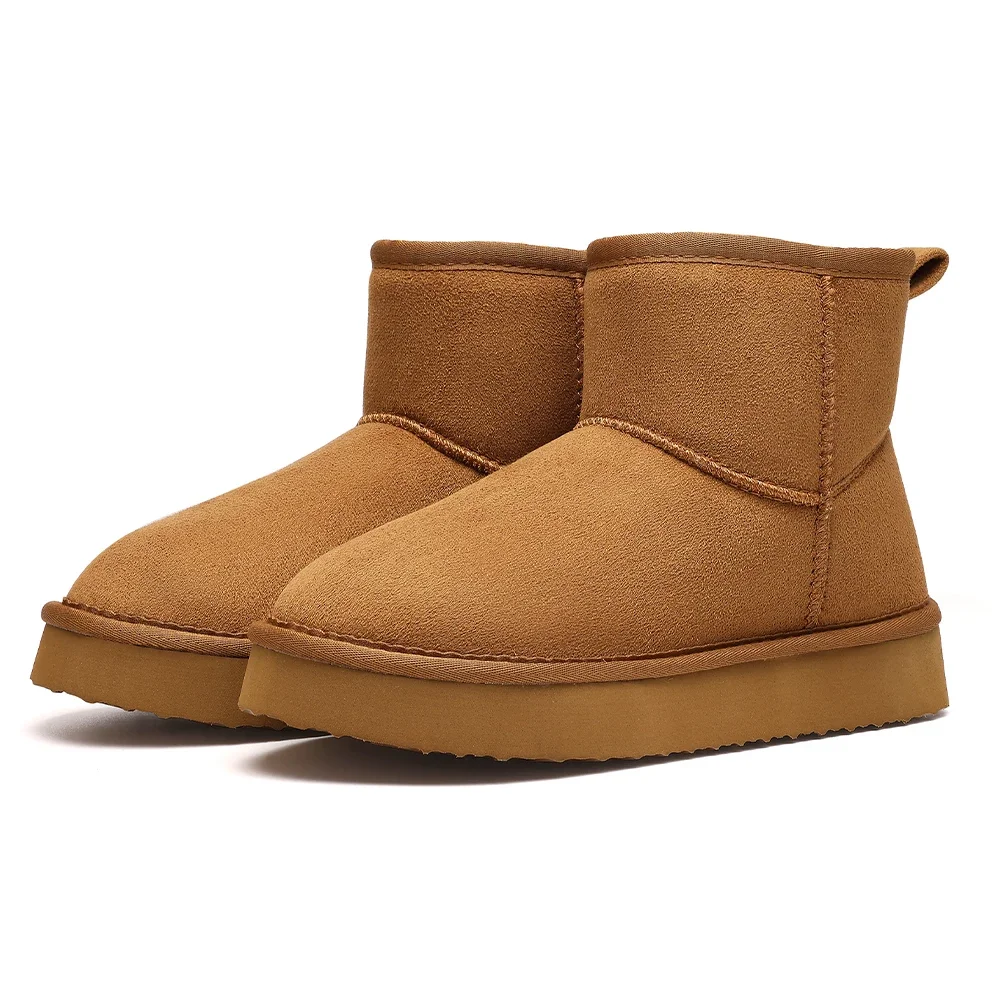 Comwarm snow boots in astronomical plush for women, cotton shoes, coordinating platform, comfortable home fur, optical, winter