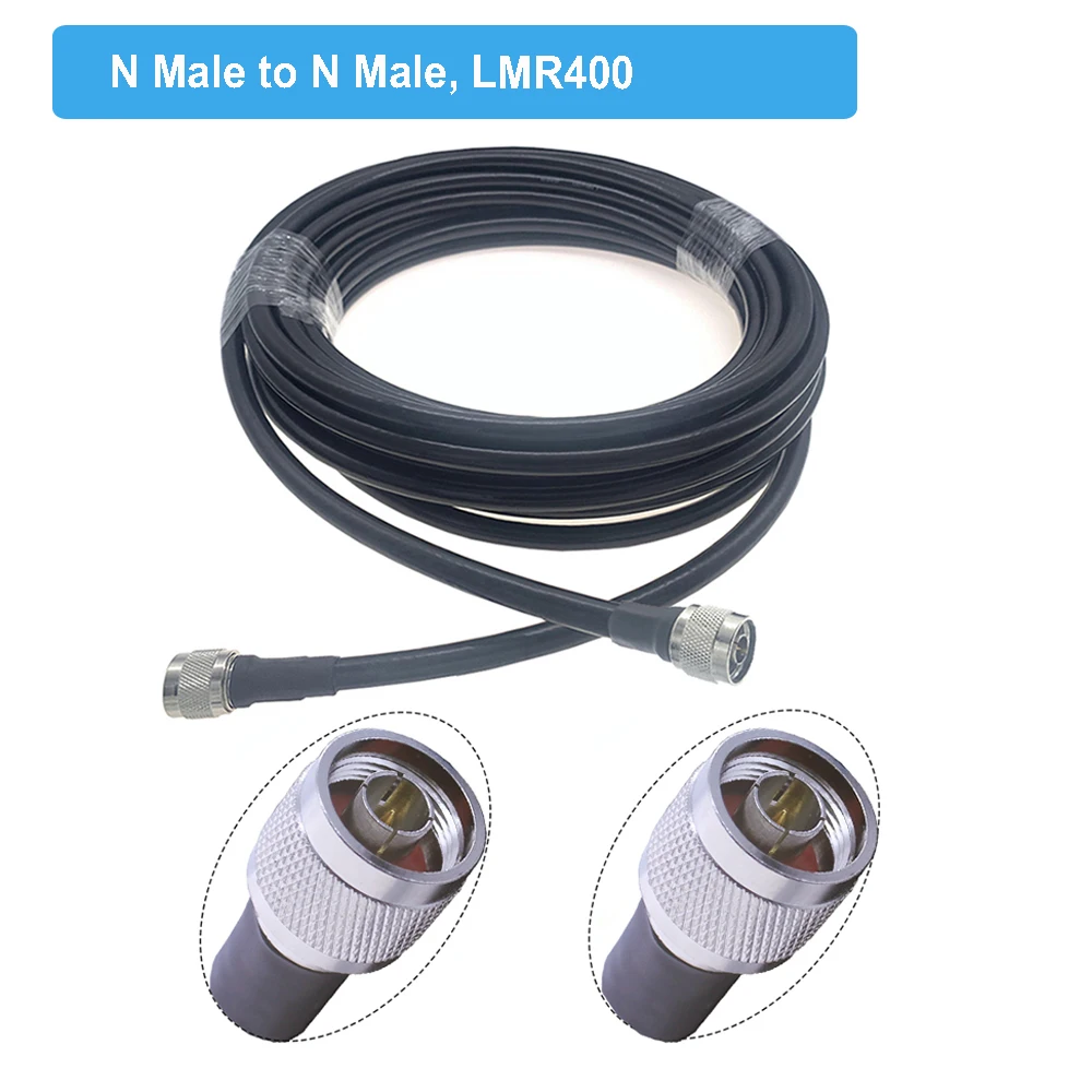 LMR400 Coaxial Cable N Male to N Male/Female Connector RF Coax Pigtail Antenna Cable Low Loss 50-7 Jumper 50cm 1m 2M 3m 5m 10m