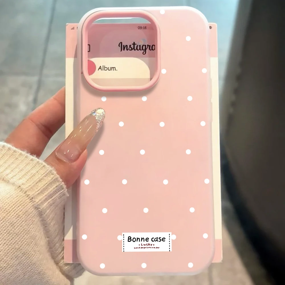 For Samsung Galaxy S21 S26 S25 S24 S23 S22 Ultra Plus FE Case French Polka Dot INS Cover For A55 A56 A37 A36 A54 Dustproof Funda