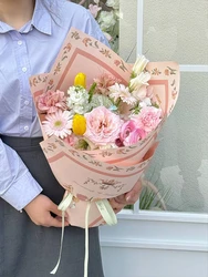 Valentine's Day Spring Overture Flower Wrapping Paper Art Kraft Paper Sheets Korean Paper For Flowers DIY Craft Paper