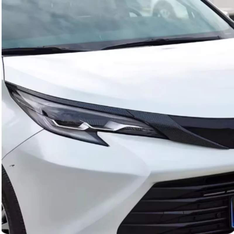 auto-testa-della-lampada-della-luce-palpebra-sopracciglio-faro-striscia-di-copertura-trim-accessori-car-styling-per-toyota-sienna-2022-2024