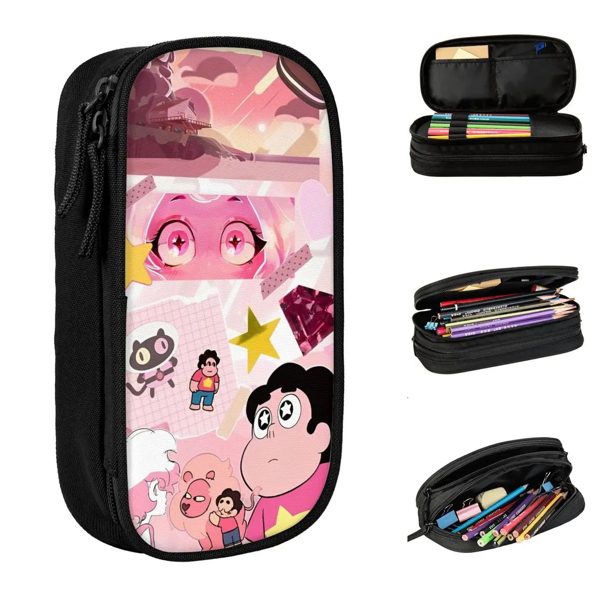 

Lovely Steven Universe Cartoon Pencil Cases Pencilcases Pen for Student Large Storage Bags School Supplies Gift Stationery