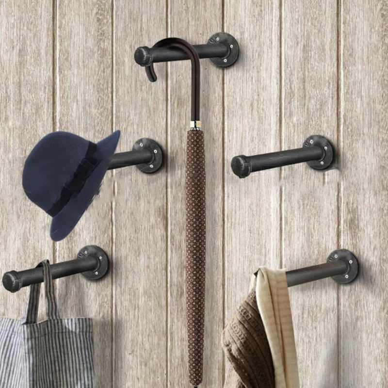 Wall Storage Shelf Holder Brackets Book Shelving Industrial Steampunk Iron Pipe Pipe Shelf Bracket (with Screw) Tools