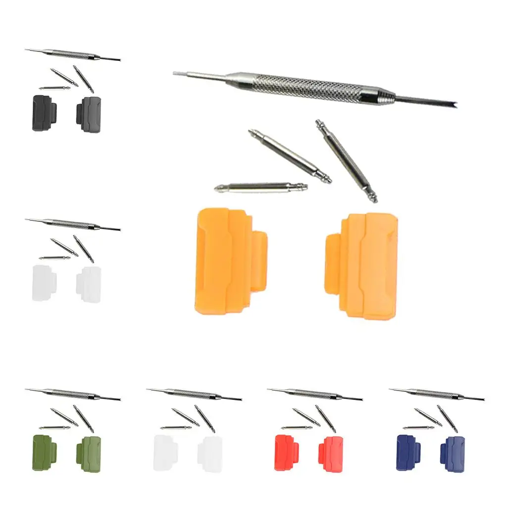 Wristwatch Strap Adapter Kit 16mm Resin Band Converter Replacement Parts with Spring Bar Tool for GA100 GA400 DW6900 Series