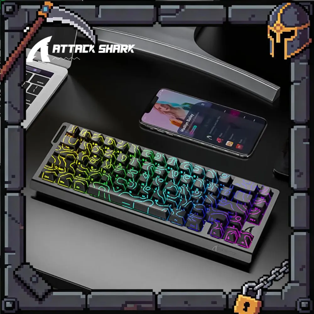 ATTACK SHARK X68PROHE Esports Magnetic Keyboard  Tri-mode Wireless 8KHz Polling Rate 0.125ms Low Latency 128K Scan Sampling Rate