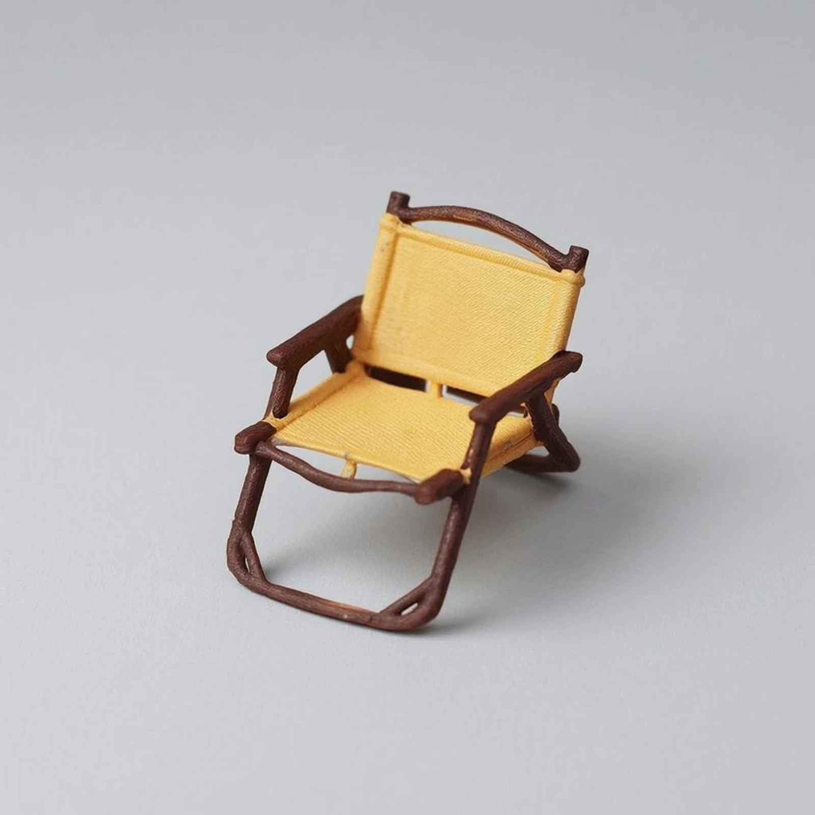 

Miniature Camping Chair Armrests Miniature Folding Chair Folding Seat Model Decorative Miniature Scene Decor Realistic