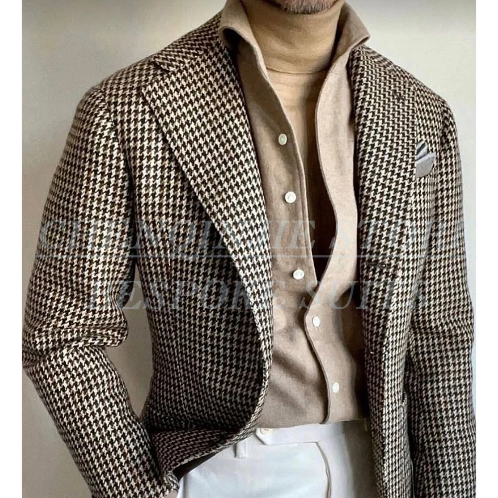 

Luxury Men's Suits Formal Single Breasted Notch Lapel Slim Fit 2 Piece Jacket Pants High Quality Vintage Male Clothing Costume