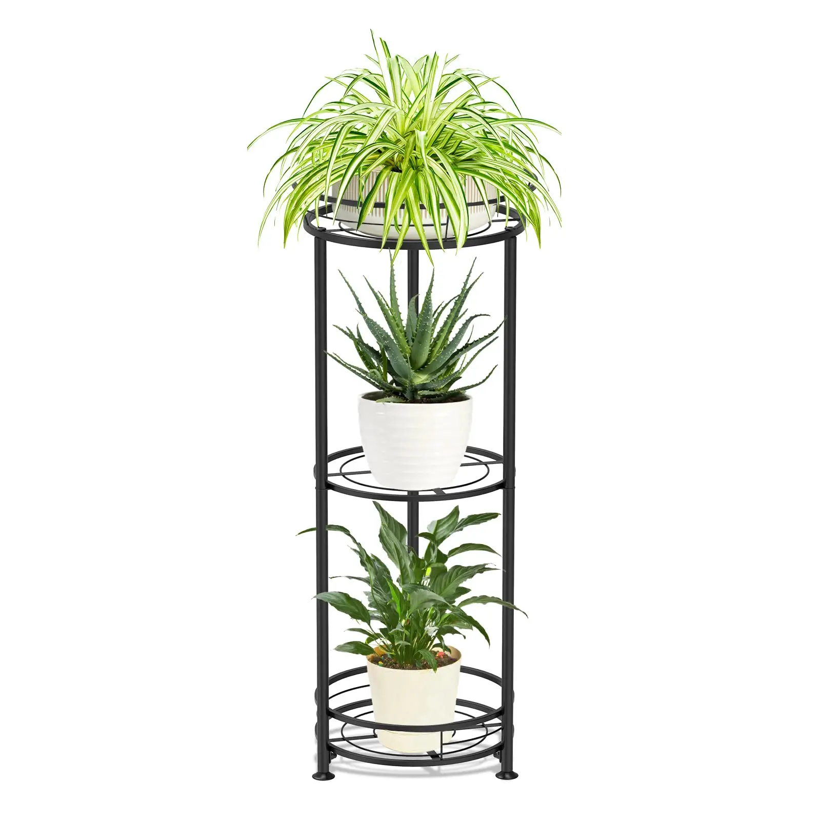 

Patio Garden Balcony Living Room Corner Plant Holder Rack 3 Tier Iron Flower Pot Shelf Metal Plant Stands