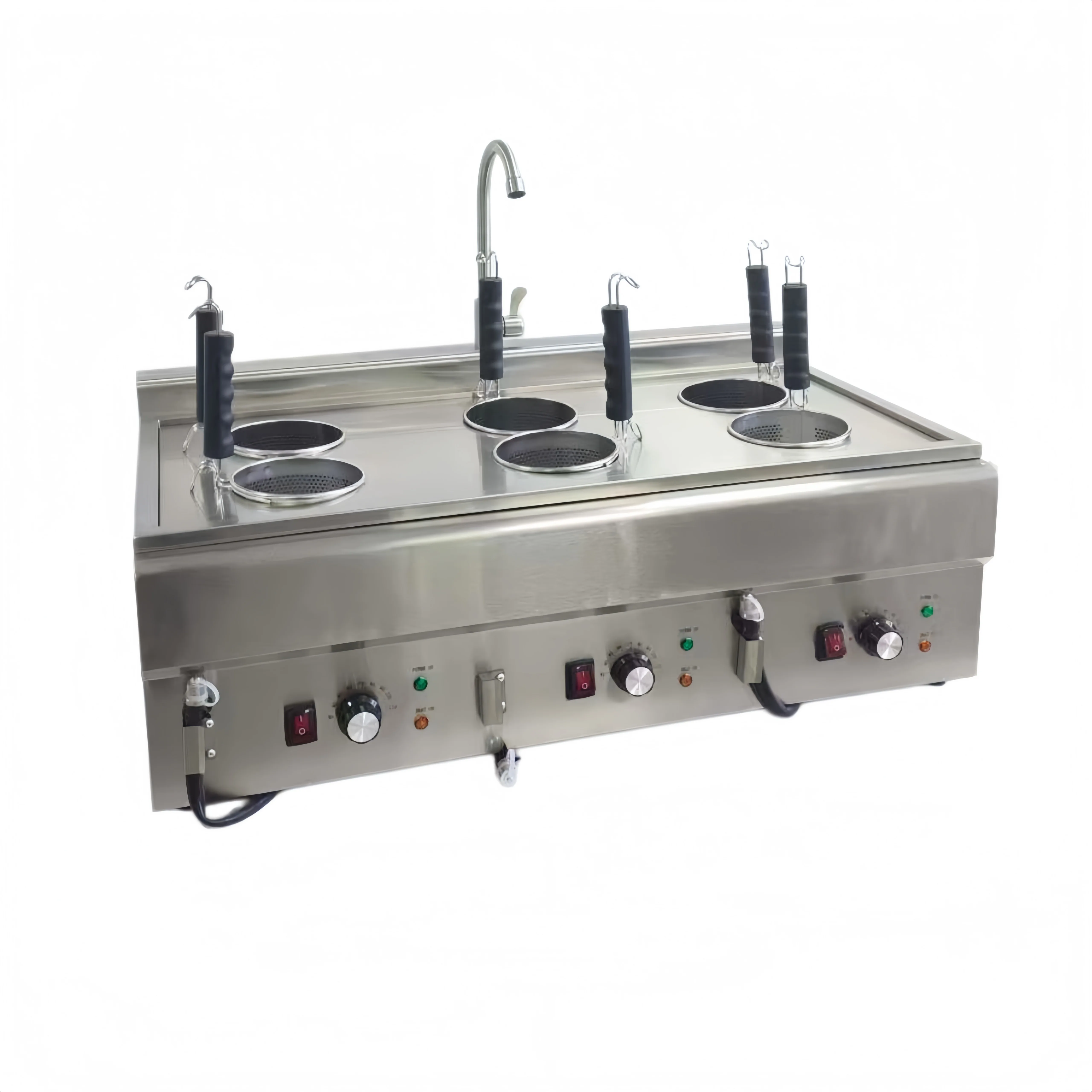 Commercial Restaurant Noodle Stove 6-hole Electric Noodle Stove 220V Stainless Steel Material Spaghetti Cooking Equipment view 5