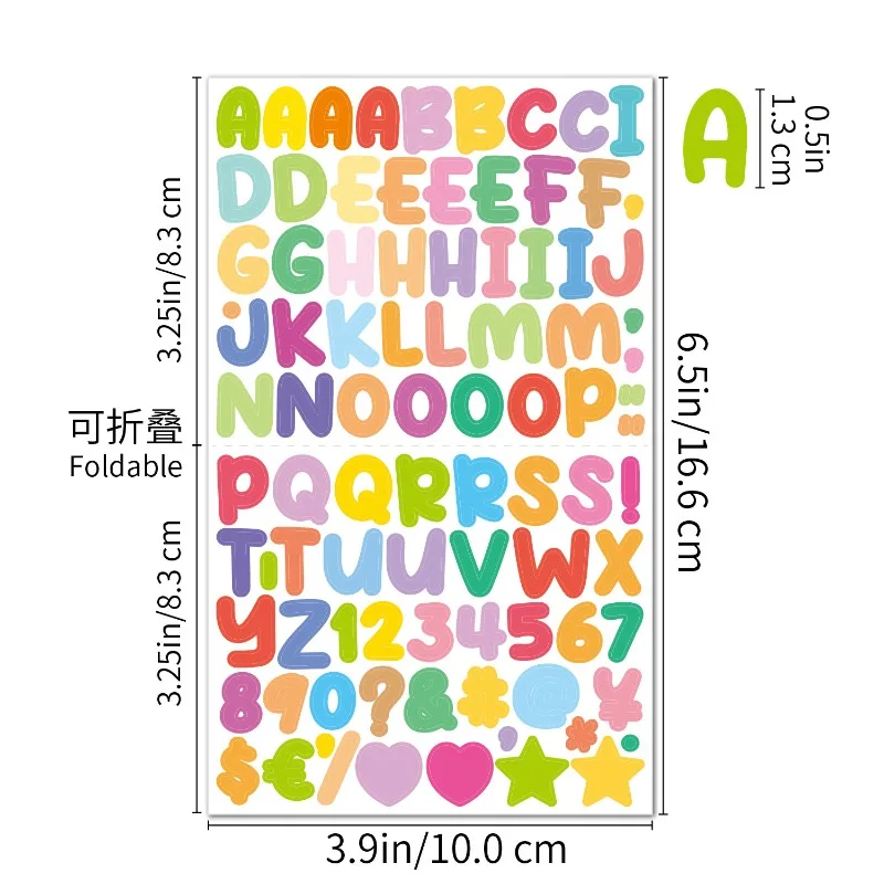 

15 Sheets 0.5inch Alphabet Stickers Small Size Greeting Cards Decorative Letter Stickers for Clipping Books