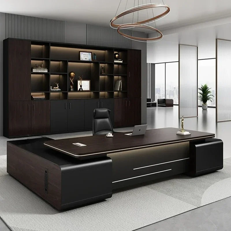 L Shape Luxury Executive Desk Designer Drawers Portable Bureaux Computer Desk Desktop Modern Mesa De Escritorio Office Furniture