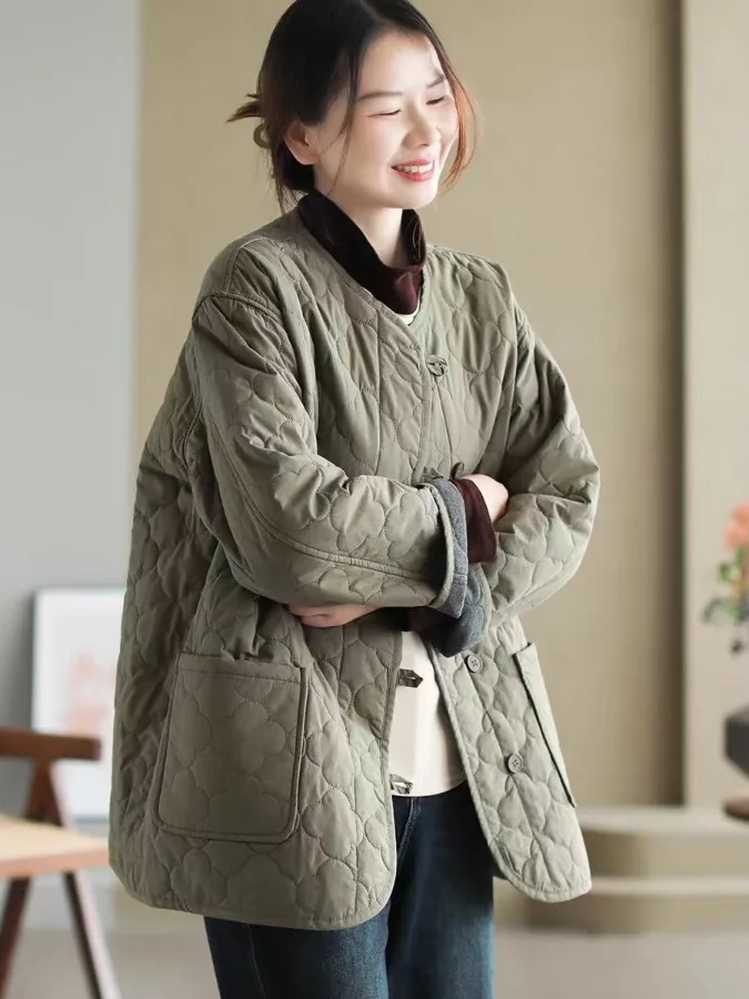 

Женская повседневная свободная верхняя одежда Jaet, осень-зима, новинка Sle Artistic Simple Match All American Personali Thiened Long Sve