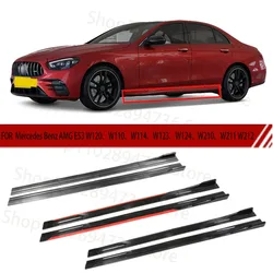 FOR Mercedes Benz AMG E53 W120 W110 W114 W123  2M Car Side Skirt Extension Plate Lip Separator Bumper 2.18M Racing Side Spoiler