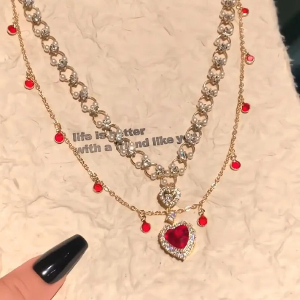 

Crystal Beads Tassel Necklace Y2k Snake Chain Rope Collarbone Chain Choker Necklace Chain Jewelry Fashion Wear Accessories