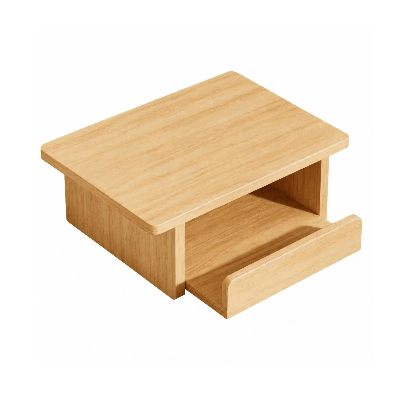 Desktop Storage Rack with Pull-out Drawer Multi-Use MDF Desktop Shelf with Drawer spanSaving Kitchen Countertop Organizer with