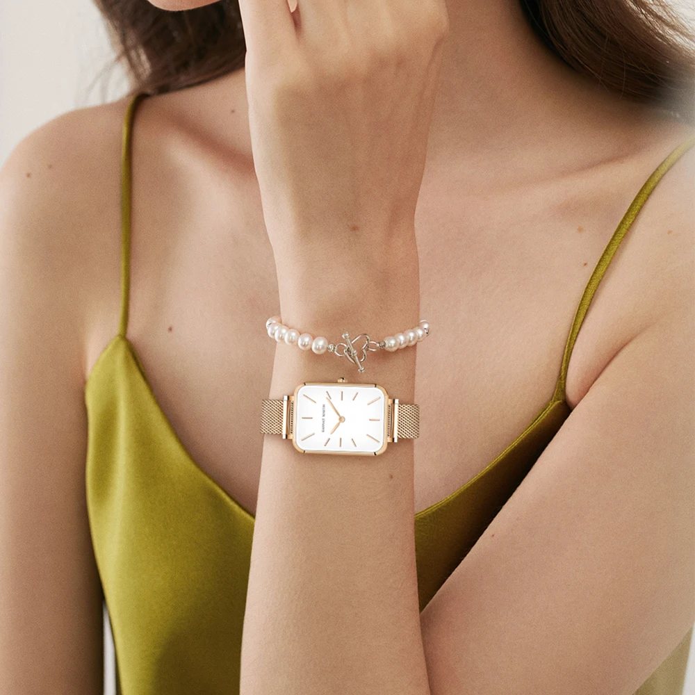 HANNAH MARTIN-Montre de Luxe Minimaliste et Étanche avec Bracelet en Maille pour Femme, Nouveau Mouvement Japonais