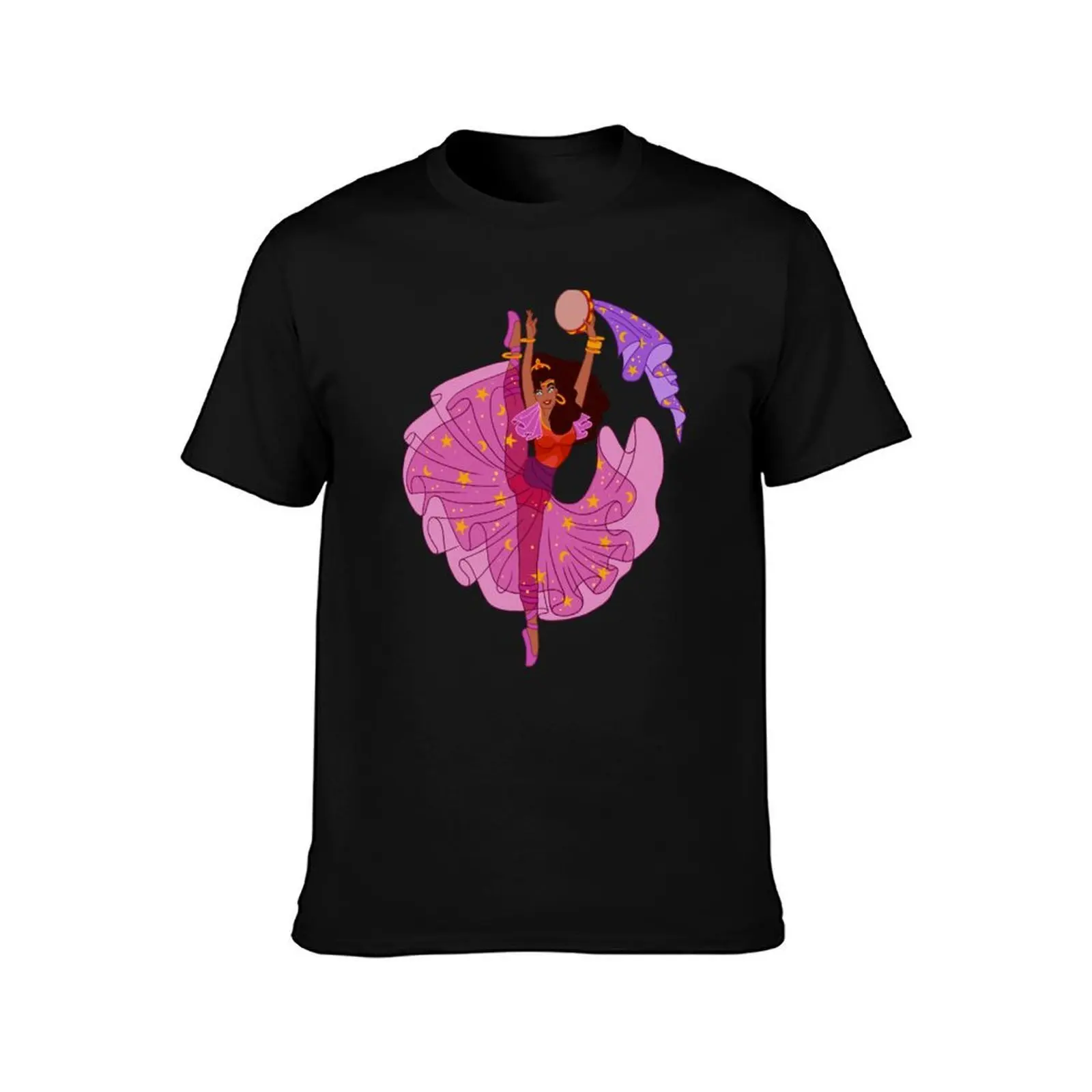 Ballet Dancer T-Shirt, Summer Casual Cotton Tee, Oversized Streetwear Tops, Vintage Graphic Print, Loose Fit Short Sleeve