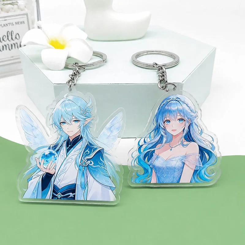 Custom Acrylic Keychain Anime Holographic Style Photo Logo Personalized Acrylic Christmas Gift Ornament Keychain